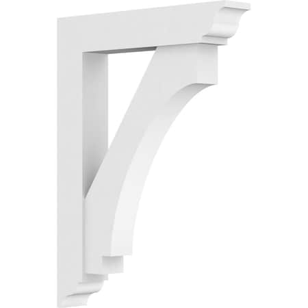 Ekena Millwork Standard Imperial Architectural Grade PVC Bracket With Traditional Ends, 3"W x 18"D x 24"H BKTP03X18X24IMP01